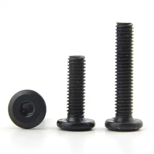 Factory Wholesale DIN 7991 Carbon Steel Black Oxide Hex Flat Round Head Furniture Screw