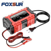 Chargeur de batterie portable FOXSUR FBC1206D, chargeur de veille pour batterie LiFePO4 12V 6A, pour voiture, vélo électrique, bateau