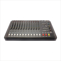Console de mixage DJ professionnelle DMX12, console de mixage amplifiée 12 canaux, amplificateur de mixage 350W avec 99 effets