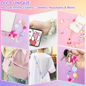 다양한 모양의 아크릴 비즈, 빠르게 인기 있는 1000개 루즈 비즈 참, DIY 팔찌, 목걸이, 키체인, 휴대폰 장식, 공예용 - Product Image 3