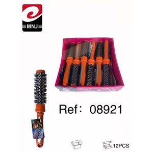 Set di spazzole per capelli MNJ, 12 pezzi, manico arancione con setole per lo styling e l'arricciatura - Product Image 2