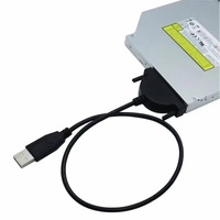 Laptop Optical Drive to USB Adapter Cable 7+6 Optical Drive SATA Easy Drive Cable 6+7 to USB Cable High-speed Transmission