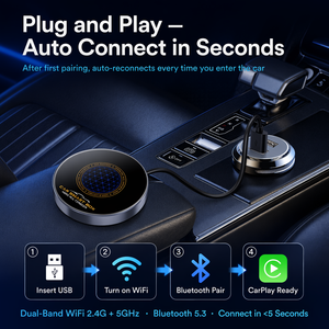 Boîtier AI sans fil CarPlay Android 13 pour voiture, adaptateur <span class=keywords><strong>TV</strong></span>, protection ESD, puce automobile, faible consommation, sans latence, sans crash, stable, garantie 1 an - Product Image 4