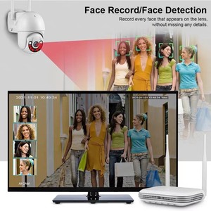 Kit NVR sans fil ICSEE 4 canaux 4MP avec caméra de surveillance WiFi PTZ, vision nocturne, panoramique/inclinaison et audio bidirectionnel - Product Image 3