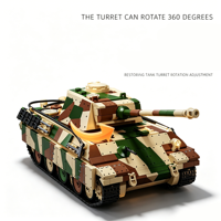 Modelo de Tanque Alemán Panther Tipo G de la Segunda Guerra Mundial, Bloques de Construcción DIY, Juguete Militar Educativo de ABS Unisex para Mayores de 14 Años
