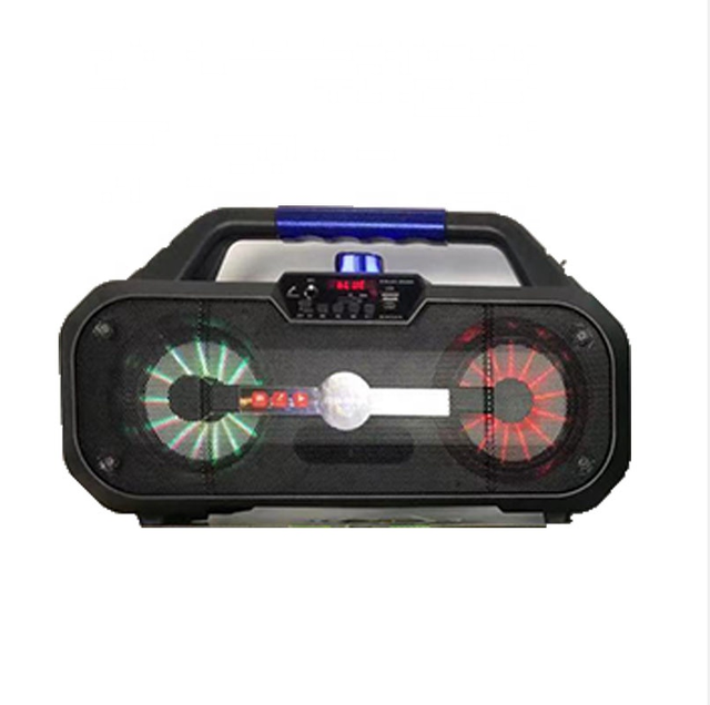 Dual 4 Inch Wireless Portable Speakers RGB LED Light Mini Audio System Battery Powered with TWS Feature Modern USB Aux Parties