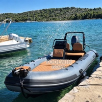 Bateau semi-rigide gonflable en Hypalon de 4,8 m SP480 pour sports nautiques de jour (CE)