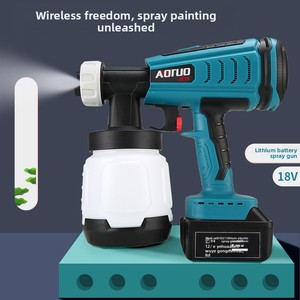 Pistolet à peinture électrique sans fil haute pression Aotuo <span class=keywords><strong>18V</strong></span> 4000mAh à batterie lithium, avec buses de 1,8/2,6 mm pour peinture au latex - Product Image 2