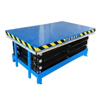 Tables élévatrices à ciseaux électriques hydrauliques en acier personnalisées Ofy 1M 1000Kg, hauteur maximale 8m, vitesse 2m/s, pour le transfert de matériaux en atelier