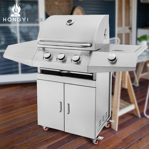 Hot Sale Modern Premium Style Outdoor Gas <b>BBQ</b> Luxurious Steel Modular Kitchen for Backyard Gatherings Standing Oven CB4531 Steel - Product Image 1