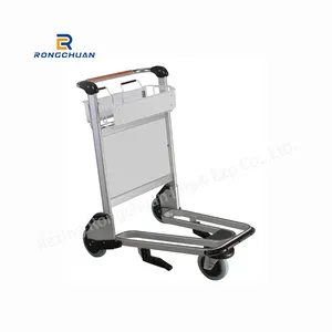 Equipaje de pasajeros Aeropuerto 3 Ruedas Trolley Aeropuerto Equipaje Trolley Carritos de mano Carrito de equipaje de aluminio con freno