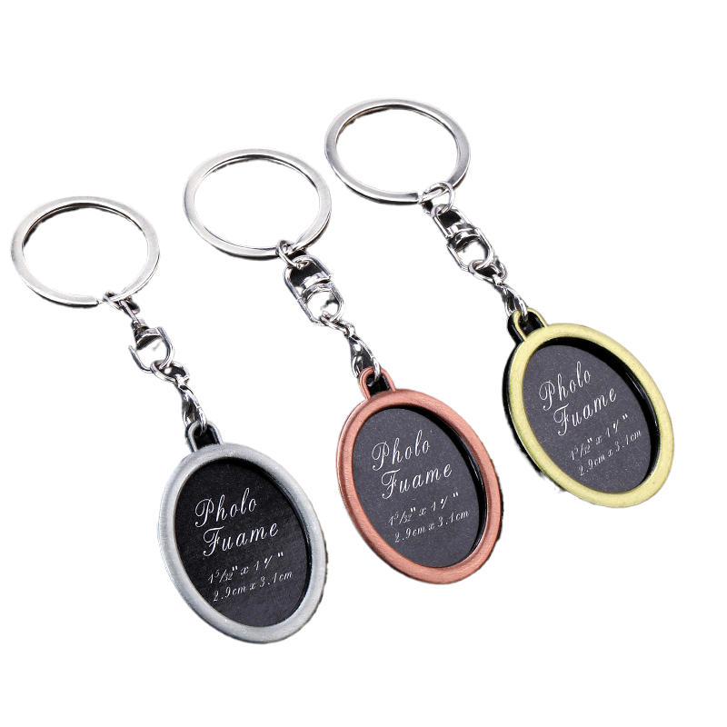 hot-selling key chains, oval-shaped personalized photos, European and ...