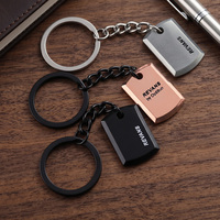 Porte-clés personnalisé en alliage de zinc métallique plaqué multi-couleurs, gravé au laser avec logo et texte, sur mesure pour cadeau promotionnel d'entreprise