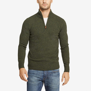Fashion <strong>Turtle</strong> <strong>Neck</strong> <strong>Men's</strong> Cashmere Sweater With Half Zip - Product Image 1