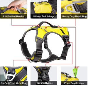 <span class=keywords><strong>Harness</strong></span> <span class=keywords><strong>Vest</strong></span> Anjing Multifungsi Anti Tarik dengan Tas Selempang Ransel, Klip Tali, Bantalan Empuk, Anti Tersedak, <span class=keywords><strong>Harness</strong></span> Anjing Heavy Duty - Product Image 2