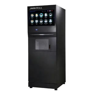 JW-máquina expendedora de café con pantalla táctil, máquina expendedora delgada para café frío y caliente comercial con pago con tarjeta para negocios