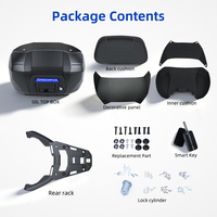 Coffre arrière 50L grande capacité pour moto, top case intelligent de rangement pour bagages, compatible avec Honda ADV350, coffre de rangement supérieur amélioré