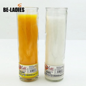 Wholesale in <strong>Bulk</strong> Memorial Unscented 7days Burning Glass <strong>Candle</strong> - Product Image 4