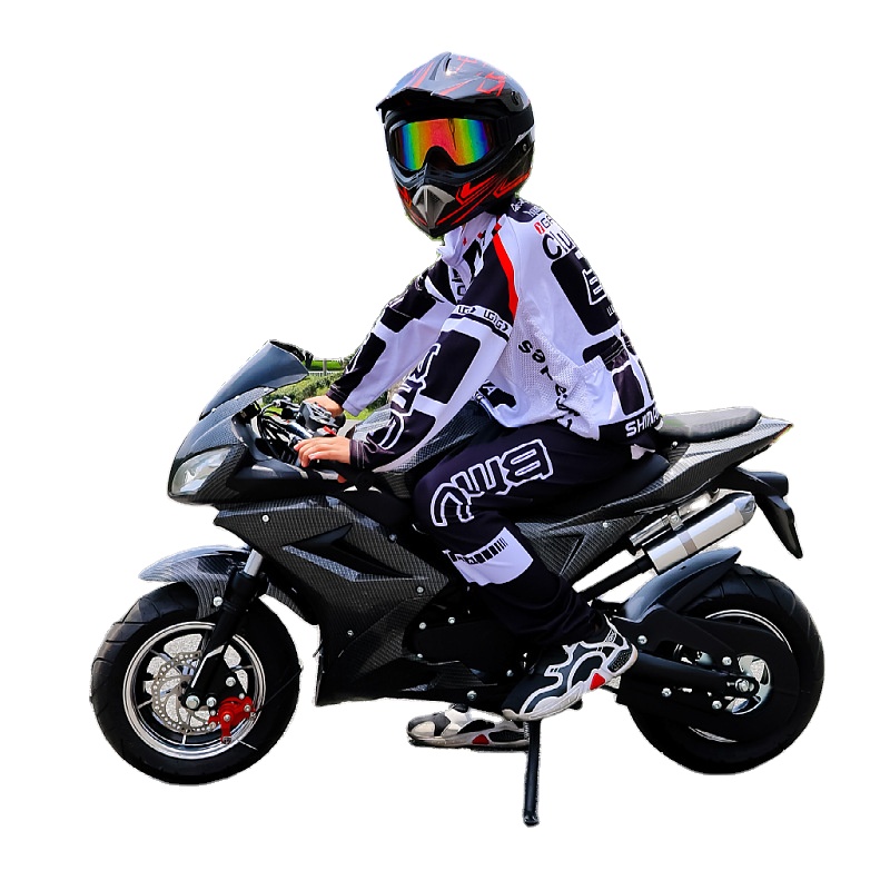 Leadrop Dirt Bike For Kids & Adults 49cc Gas Dirt Bike Motorcycle 2-Stroke Pocket Motorbike Speeds 40km H Off Road Trail Shock Absorption Springs Motorcycle Blue
