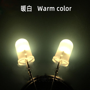 Diodo LED DIP de 3mm y 5mm con efecto de parpadeo de vela, luz cálida blanca, roja y amarilla, intermitente - Product Image 4