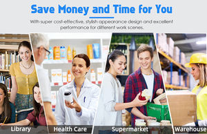 Escáner de Código de Barras Inalámbrico 2D EDOO W41-22, Lector de <span class=keywords><strong>Códigos</strong></span> QR con Cable USB y 2.4G, con Batería de 2000mAh para Supermercados y Tiendas - Product Image 4