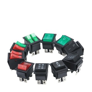 KCD4 Rocker <b>Switch</b> 4 Pin 2 Position With <b>Light</b> <b>Waterproof</b> PC Panel Dustproof For Engineering Equipment - Product Image 2