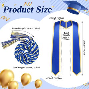 Setelan Jubah Wisuda Dewasa Unisex 2025 dengan Topi dan Rumbai, Seragam Sekolah Matte untuk Perguruan Tinggi dan Sekolah Menengah, Terbuat dari 100% Poliester Tigeen - Product Image 6
