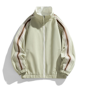 Customized Logo Men's Retro Joker Jacket Loose Leisure Commuter <b>Overalls</b> Spring 2025 New Collection <b>Winter</b> Standing Collar Both - Product Image 3