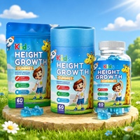 Kinderen Lengtegroei Gummies Calcium D3 K2 Kinderen Botgezondheid Kauwtabletten 60 Stuks Fles Aangepaste Label Supplement Leverancier OEM