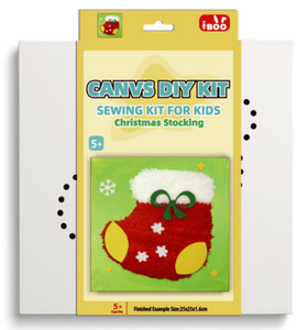 Chaussette de Noël en laine, fil à coudre, peinture artistique, tissu feutré, artisanat fait main pour enfants, création artisanale - Product Image 2