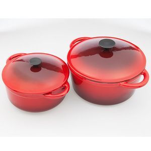 Thiết kế tốt nhất sâu tráng men gốm <span class=keywords><strong>Cookware</strong></span> Set công cụ nhà bếp đáy phẳng lẩu Hà Lan lò Fry Pan cho TOP bếp súp kho chậu - Product Image 4
