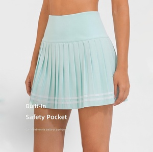 Rok Tenis Wanita JY Stylish, Cepat Kering, Bahan Nylon Polyamide, Cocok untuk Fitness, Yoga, Badminton, Rok Pendek Lipit Modis dengan Lapisan Dalam, Musim Gugur - Product Image 3