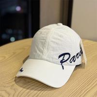 Casquette de golf en polyester légère, à séchage rapide, en nylon, imperméable, avec étiquette tissée et logo personnalisé brodé, idéale pour l'été (OEM)