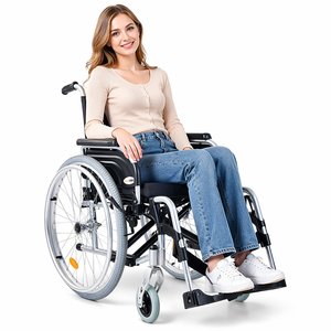 รถเข็นวีลแชร์พรีเมียม รุ่น Takan SYIV100-46A โครงอะลูมิเนียม ที่วางแขนแบบพับได้ ที่พักเท้าพับได้ เบรกแบบล็อคอัตโนมัติ รับน้ำหนักได้ 120 กก. แบบปรับด้วยมือ - Product Image 1