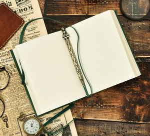 Premium Mystic Sun & Moon Green <b>Leather</b> Journal Embossed Handmade <b>Diary</b>, Celestial Vintage Writing Notebooks - Product Image 4