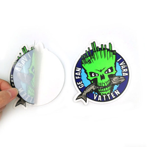 Custom Logo Printed Transparent Circle Shape Sticker Die Cut Clear Vinyl Transparent Sticker