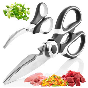 Kitchen Scissors Set 4 In Stainless Steel Black And White V Shaped For Home Use Dishwasher Safe - Product Image 5