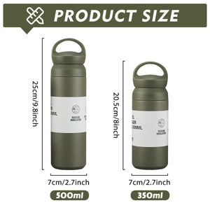 350ml 500ml Poudre Enduit Double Paroi En Acier Inoxydable Gobelet Extérieur Enfants Étudiant Sous Vide Thermique Bouteilles <span class=keywords><strong>D</strong></span>'<span class=keywords><strong>eau</strong></span> Flacon - Product Image 2