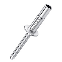 Rivet aveugle à tête dôme à bride, 6,4x20mm, haute résistance, en acier inoxydable 304, finition polie, Grade 4, norme DIN