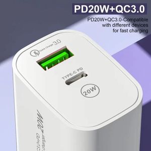 High Quality US EU <b>Plug</b> 20W Charger PD Fast Charging USB <b>C</b> Power <b>Adapter</b> for Phones - Product Image 4