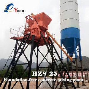 Planta Mezcladora de Concreto Móvil <span class=keywords><strong>El</strong></span>éctrica HZS25 de 30m3, 25 Metros Cúbicos por Hora, Componentes del Motor de la Bomba, Plantas Mezcladoras de Concreto - Product Image 1