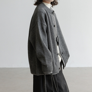 Pull cardigan pour enfants Automne Hiver 2026 Nouvelle arrivée Pull en tricot ample pour grands enfants Vêtements d'extérieur pour garçons Automne - Product Image 2