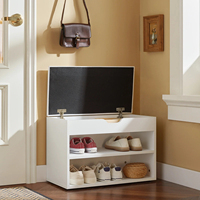 Couloir Entrée Entrée Blanc Bois Massif MDF Armoire À Chaussures En Bois Étagère Meubles En Bois Moderne Tiroirs De Rangement Banc Miroir