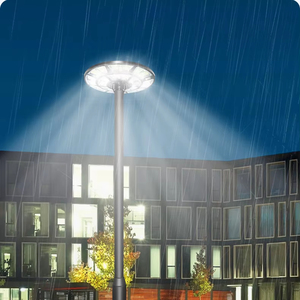 Açık Ip65 su geçirmez yüksek güç yuvarlak Ufo sonrası kutup lamba bahçe Villa için 800w güneş sokak ışık ufo güneş ışığı