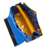 Sac à outils professionnel en PVC robuste sur mesure pour électriciens, sac de rangement utilitaire à double base en vinyle
