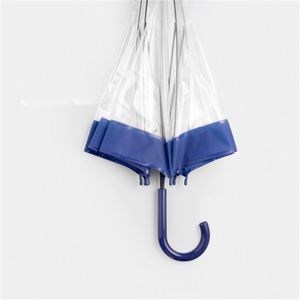 Parapluie Dôme Transparent Personnalisé en Plastique avec Logo Rouge Clair, Imperméable, Ouverture Automatique, Promotionnel, Droit, Type Bulle, pour Camping - Product Image 4