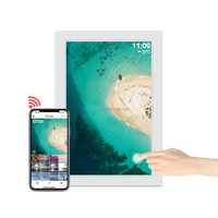 Pros Frameo bingkai foto Digital 10.1 ", bingkai foto Digital WiFi, layar sentuh HD IPS, bingkai foto dinding putar otomatis, video foto