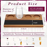Houten shotglazenhouder rechthoekig whisky flight board 8 speksteen krijtjes set roestbestendig sportief vintage design bar tool