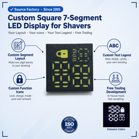Module d'affichage LED à 7 segments personnalisable pour rasoir, panneau d'icônes de verrouillage personnalisé pour les fabricants de marques de produits de toilettage personnel, affichage LED