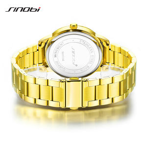 <span class=keywords><strong>Reloj</strong></span> SINOBI para Hombre y Mujer con Función de Día y Fecha, Caja de Aleación, Cuarzo de Negocios, con Caja de Regalo - Product Image 3